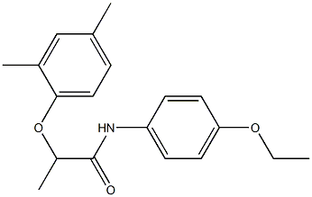 2-(2,4-dimethylphenoxy)-N-(4-ethoxyphenyl)propanamide Struktur