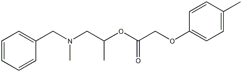 2-[benzyl(methyl)amino]-1-methylethyl (4-methylphenoxy)acetate Struktur