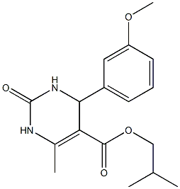 isobutyl 4-(3-methoxyphenyl)-6-methyl-2-oxo-1,2,3,4-tetrahydro-5-pyrimidinecarboxylate Struktur