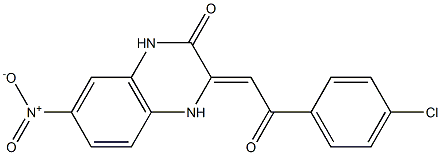 3-[2-(4-chlorophenyl)-2-oxoethylidene]-7-nitro-3,4-dihydro-2(1H)-quinoxalinone Struktur