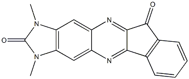 1,3-dimethyl-1,3-dihydroimidazo[4,5-g]indeno[1,2-b]quinoxaline-2,10-dione Struktur