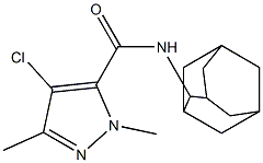 N-(2-adamantyl)-4-chloro-1,3-dimethyl-1H-pyrazole-5-carboxamide Struktur