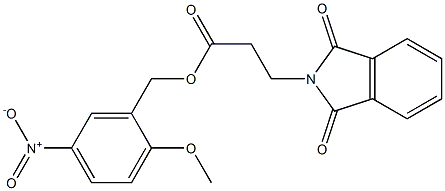 5-nitro-2-methoxybenzyl 3-(1,3-dioxo-1,3-dihydro-2H-isoindol-2-yl)propanoate Struktur