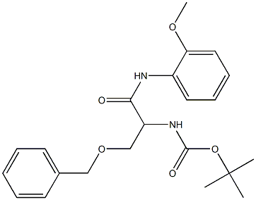 tert-butyl 1-[(benzyloxy)methyl]-2-(2-methoxyanilino)-2-oxoethylcarbamate Struktur