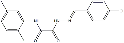 2-[2-(4-chlorobenzylidene)hydrazino]-N-(2,5-dimethylphenyl)-2-oxoacetamide Struktur