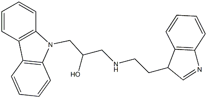 1-(9H-carbazol-9-yl)-3-{[2-(3H-indol-3-yl)ethyl]amino}-2-propanol Struktur