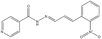 N'-(3-{2-nitrophenyl}-2-propenylidene)isonicotinohydrazide Struktur