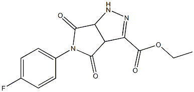 ethyl 5-(4-fluorophenyl)-4,6-dioxo-1,3a,4,5,6,6a-hexahydropyrrolo[3,4-c]pyrazole-3-carboxylate Struktur