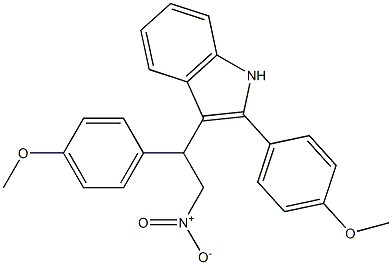 3-[2-nitro-1-(4-methoxyphenyl)ethyl]-2-(4-methoxyphenyl)-1H-indole Struktur