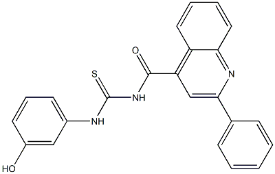 N-(3-hydroxyphenyl)-N'-[(2-phenyl-4-quinolinyl)carbonyl]thiourea Struktur