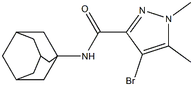 N-(1-adamantyl)-4-bromo-1,5-dimethyl-1H-pyrazole-3-carboxamide Struktur