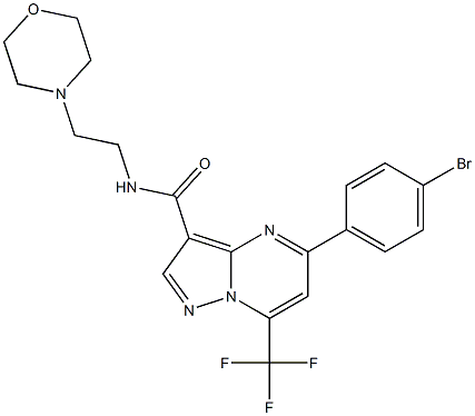 5-(4-bromophenyl)-N-[2-(4-morpholinyl)ethyl]-7-(trifluoromethyl)pyrazolo[1,5-a]pyrimidine-3-carboxamide Struktur