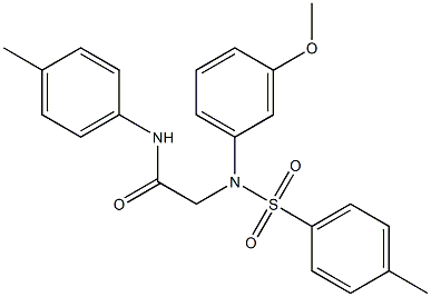 2-{3-methoxy[(4-methylphenyl)sulfonyl]anilino}-N-(4-methylphenyl)acetamide Struktur