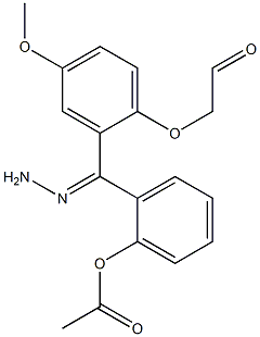 2-{2-[(4-methoxyphenoxy)acetyl]carbohydrazonoyl}phenyl acetate Struktur