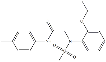 2-[2-ethoxy(methylsulfonyl)anilino]-N-(4-methylphenyl)acetamide Struktur