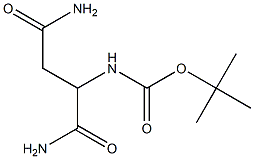 tert-butyl 3-amino-1-(aminocarbonyl)-3-oxopropylcarbamate Struktur