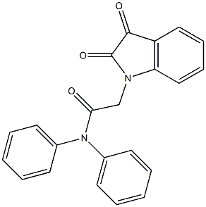 2-(2,3-dioxo-2,3-dihydro-1H-indol-1-yl)-N,N-diphenylacetamide Struktur