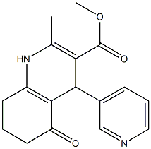 methyl 2-methyl-5-oxo-4-(3-pyridinyl)-1,4,5,6,7,8-hexahydro-3-quinolinecarboxylate Struktur