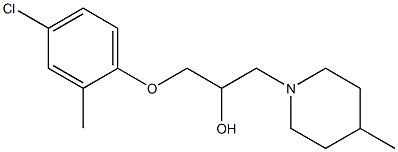 1-(4-chloro-2-methylphenoxy)-3-(4-methyl-1-piperidinyl)-2-propanol Struktur