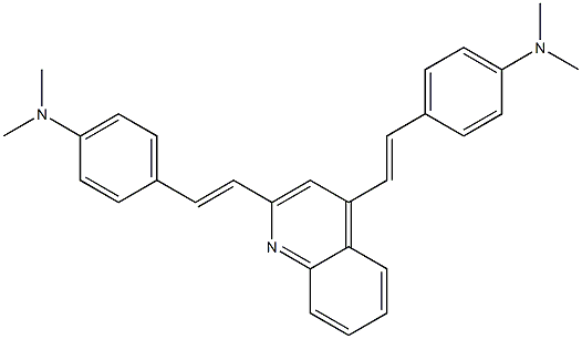 4-[2-(2-{2-[4-(dimethylamino)phenyl]vinyl}-4-quinolinyl)vinyl]-N,N-dimethylaniline Struktur