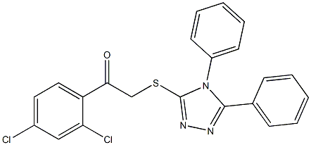 1-(2,4-dichlorophenyl)-2-[(4,5-diphenyl-4H-1,2,4-triazol-3-yl)sulfanyl]ethanone Struktur