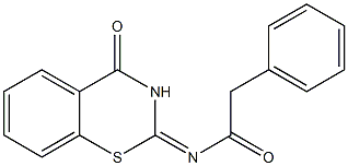 N-(4-oxo-3,4-dihydro-2H-1,3-benzothiazin-2-ylidene)-2-phenylacetamide Struktur