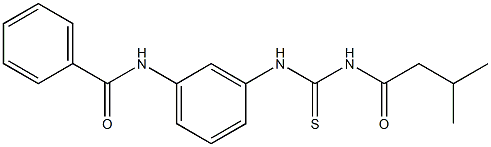 N-[3-({[(3-methylbutanoyl)amino]carbothioyl}amino)phenyl]benzamide Struktur