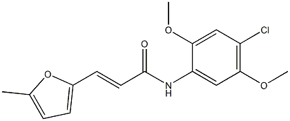 N-(4-chloro-2,5-dimethoxyphenyl)-3-(5-methyl-2-furyl)acrylamide Struktur