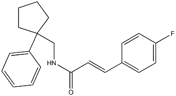 3-(4-fluorophenyl)-N-[(1-phenylcyclopentyl)methyl]acrylamide Struktur