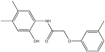 N-(2-hydroxy-4,5-dimethylphenyl)-2-(3-methylphenoxy)acetamide Struktur