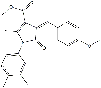 methyl 1-(3,4-dimethylphenyl)-4-(4-methoxybenzylidene)-2-methyl-5-oxo-4,5-dihydro-1H-pyrrole-3-carboxylate Struktur