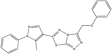 [6-(5-methyl-1-phenyl-1H-pyrazol-4-yl)[1,2,4]triazolo[3,4-b][1,3,4]thiadiazol-3-yl]methyl phenyl ether Struktur