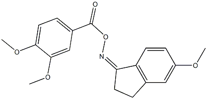 5-methoxy-1-indanone O-(3,4-dimethoxybenzoyl)oxime Struktur