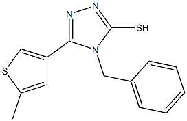 4-benzyl-5-(5-methyl-3-thienyl)-4H-1,2,4-triazol-3-yl hydrosulfide Struktur