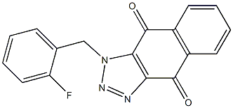 1-(2-fluorobenzyl)-1H-naphtho[2,3-d][1,2,3]triazole-4,9-dione Struktur