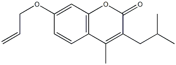 7-(allyloxy)-3-isobutyl-4-methyl-2H-chromen-2-one Struktur