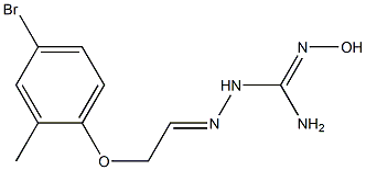 2-[2-(4-bromo-2-methylphenoxy)ethylidene]-N'-hydroxyhydrazinecarboximidamide Struktur