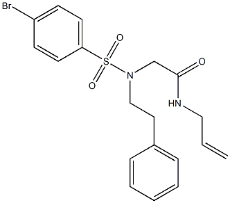 N-allyl-2-[[(4-bromophenyl)sulfonyl](2-phenylethyl)amino]acetamide Struktur