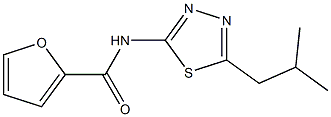 N-(5-isobutyl-1,3,4-thiadiazol-2-yl)-2-furamide Struktur