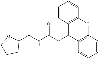 N-(tetrahydro-2-furanylmethyl)-2-(9H-xanthen-9-yl)acetamide Struktur