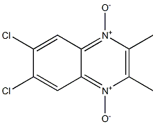 6,7-dichloro-2,3-dimethylquinoxaline 1,4-dioxide Struktur