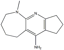 1-methyl-1,2,3,4,5,7,8,9-octahydrocyclopenta[5,6]pyrido[2,3-b]azepin-6-amine Struktur