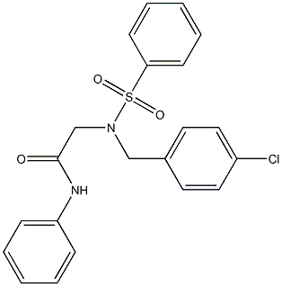 2-[(4-chlorobenzyl)(phenylsulfonyl)amino]-N-phenylacetamide Struktur