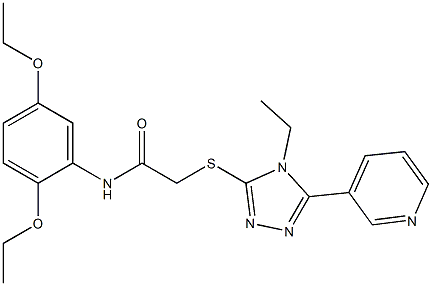 N-(2,5-diethoxyphenyl)-2-{[4-ethyl-5-(3-pyridinyl)-4H-1,2,4-triazol-3-yl]sulfanyl}acetamide Struktur