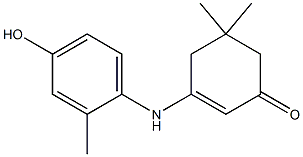 3-(4-hydroxy-2-methylanilino)-5,5-dimethyl-2-cyclohexen-1-one Struktur