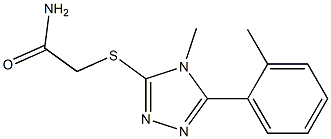 2-{[4-methyl-5-(2-methylphenyl)-4H-1,2,4-triazol-3-yl]sulfanyl}acetamide Struktur