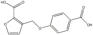 3-[(4-carboxyphenoxy)methyl]-2-furoic acid Struktur