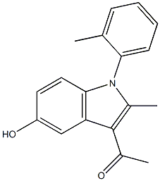 1-[5-hydroxy-2-methyl-1-(2-methylphenyl)-1H-indol-3-yl]ethanone Struktur