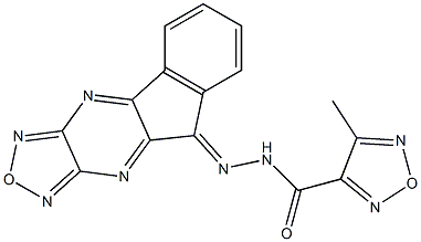 N'-(9H-indeno[1,2-b][1,2,5]oxadiazolo[3,4-e]pyrazin-9-ylidene)-4-methyl-1,2,5-oxadiazole-3-carbohydrazide Struktur