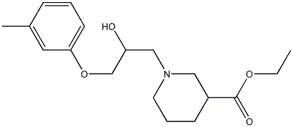 ethyl1-[2-hydroxy-3-(3-methylphenoxy)propyl]-3-piperidinecarboxylate Struktur